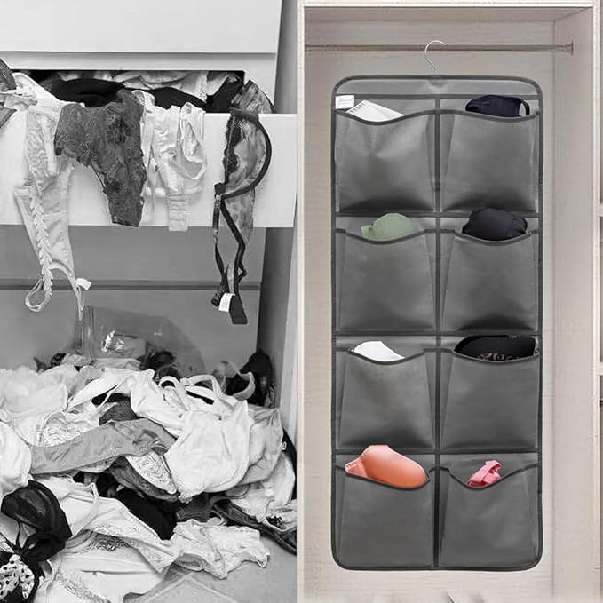 Dual Sided Hanging Closet Organizer Shoe Rack Holder - Image 5