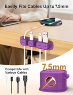 6 Pack Magnetic Cable Clips, Laitver Cord Organizer Holder Strong Adhesive Desk - Image 7