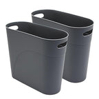 2 Pack 3.2 Gallon Plastic Trash Cans by Soddeph