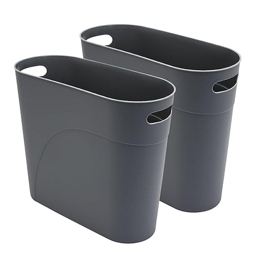 2 Pack 3.2 Gallon Plastic Trash Cans by Soddeph