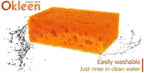 Orange Multi Use Scrub Sponge. Made in Europe. 18 Pack, 4.3x2.8x1.4 inches. - Image 4
