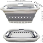 SAMMART 41L Collapsible 3 Handled Plastic Laundry Basket - Image 3