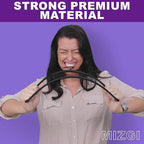 MIZGI All Black Velvet Hangers 30 Pack, Premium Flocked Clothes Non-Slip Felt - Image 3