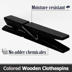 Bivethoi 2.9 Inch Clothes Pins, Strong Grip Close Pins Birchwood Clips - Image 3