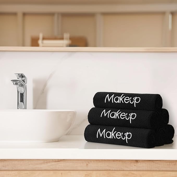 Shimeyao 20 Pack Makeup Towels Black Makeup Washcloths - Image 7