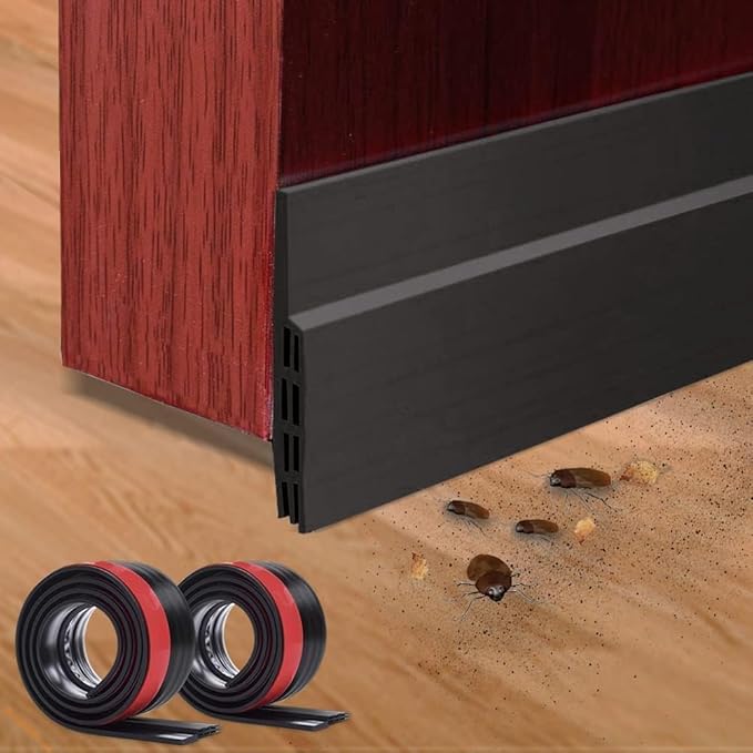 2PC Silicone Door Draft Stopper – 39 inches Door Seal Strip by Unknown