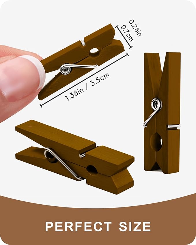 Mini Clothes Pins Wooden Colored Small Clothespins - Image 6