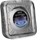 50 Pack Aluminum Foil Square Stove Burner Covers Disposable Heavy Thick Quality by MOACOCK