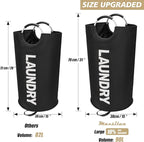 90L Large Laundry Basket, Freestanding Tall Clothes Hamper, Collapsible Laundry - Image 3