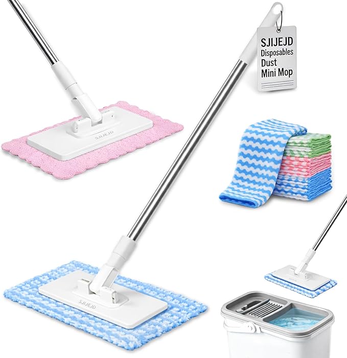 Disposables Dust Mini Mop 2026 New Lazy Mop Magnetic Clip Zero Touch on Snap by Unknown
