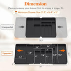 Lifewit Utensil Organizer for Kitchen Drawer, Expandable Cooking Silverware Tray - Image 2