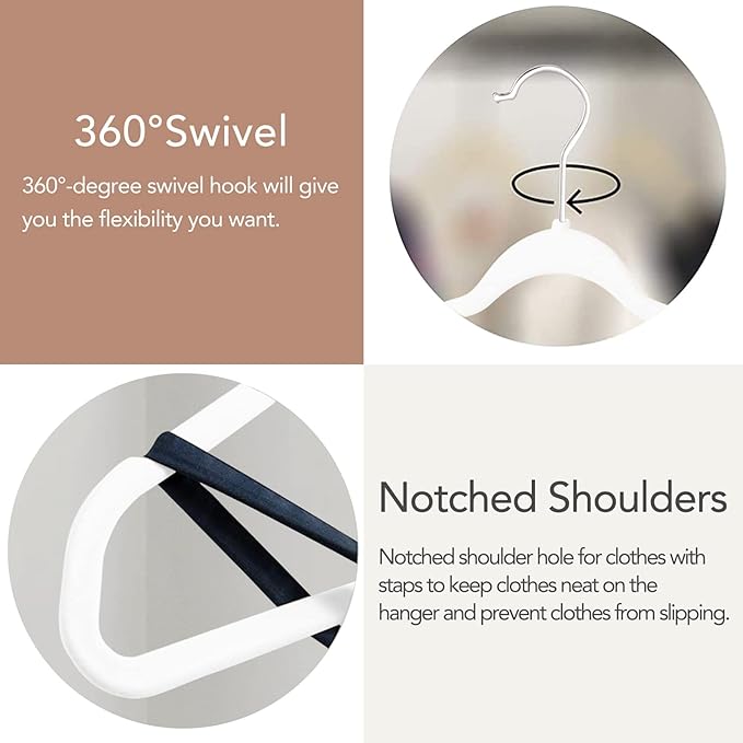 Hangers 50 Pack, Ultra-Thin Plastic Clothes Hangers - Image 4