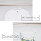 MIZGI Premium Clear Hangers Heavyduty-Acrylic No Shoulder Bump Suit Hangers - Image 6