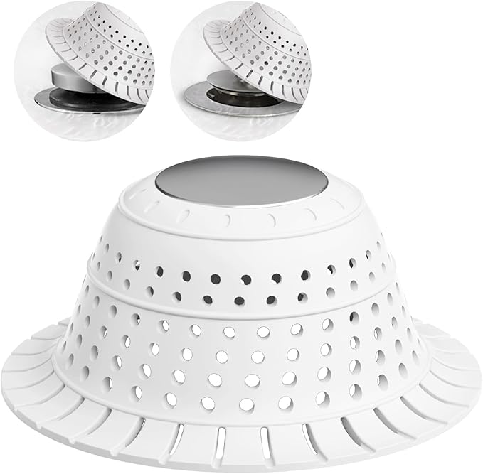 Drain Hair Catcher for Shower and Bathtub, Collapsible Anti-Clog Drain by Unknown