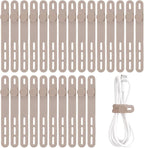 Oligei 25 Pcs Silicone Cable Ties, Cable Ties Reusable, High Elasticity Cord by Oligei