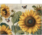 Sunflower and Butterfly Dish Drying Mat by Ovitssrk