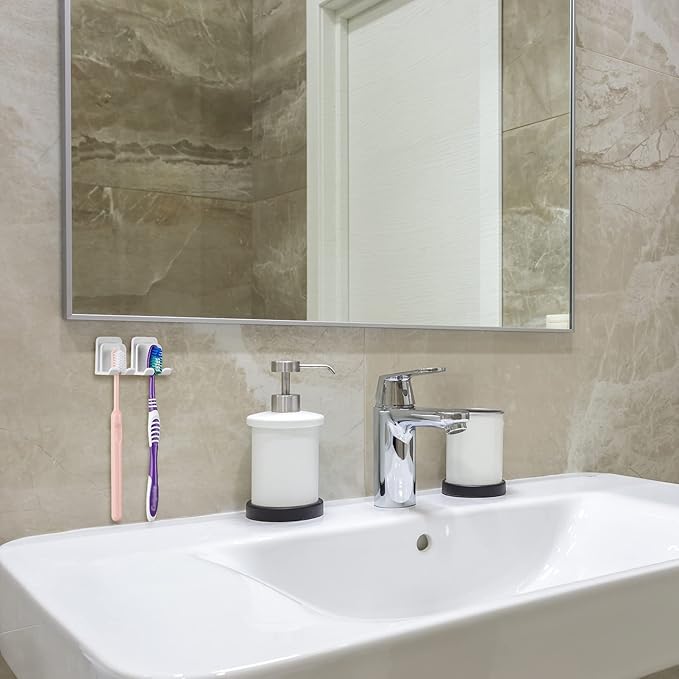 4 PCS Toothbrush Holder Wall Mounted - Image 3