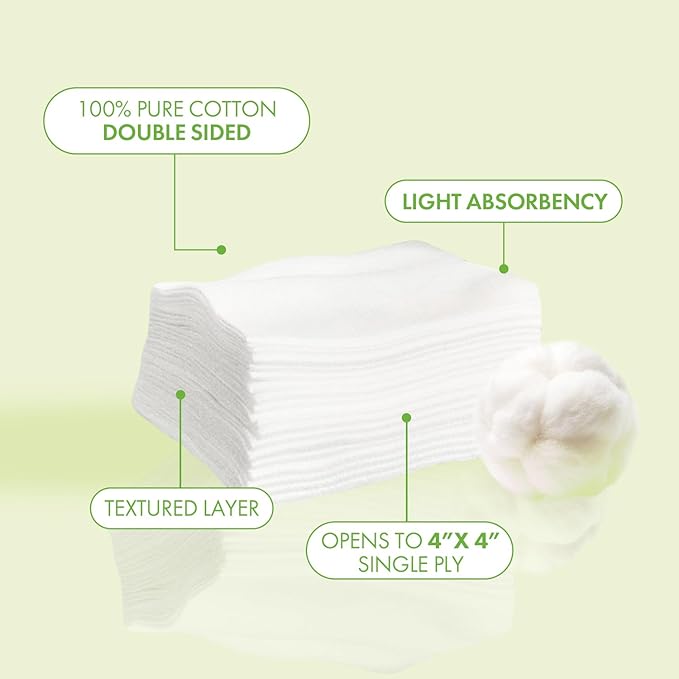 Intrinsics Petite 2x2 Cotton Squares 2 Pack | 4-Ply Cotton Pads - Image 2