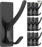 10-Pack Self Adhesive Towel Hooks: Extra Strong 13LB, Stainless Hook by Josmimic