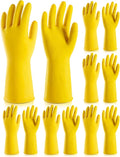 6 Pairs Rubber Cleaning Gloves, Reusable Dishwashing Gloves, Household Dish by MNOPQ