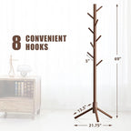 Haddockway Wooden Coat Rack Stand - Image 2