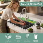 24 Inch Silicone Faucet Mat for Kitchen Sink Splash Guard Folding Faucet Mat - Image 6