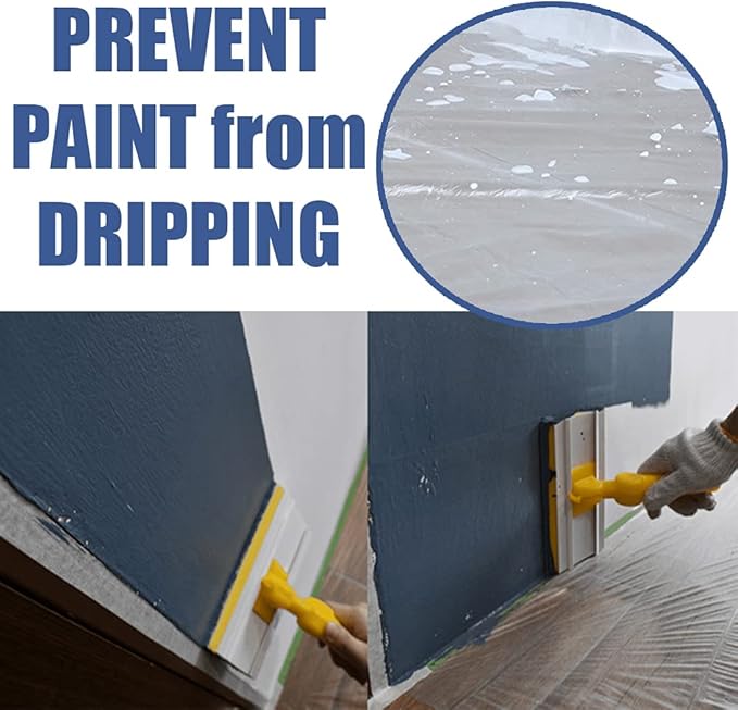 35 Pieces Plastic Drop Cloth, Dust-Proof and Rustproof, 35 Pieces 9x12 Feet Tarp - Image 5