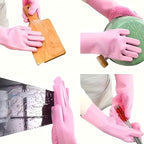 Silicone Dishwashing Gloves, Reusable Kitchen Gloves - Image 3
