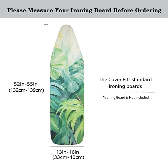 ZDCUSTOM Tropical Green Palm Ironing Board Cover and Pad - Image 5