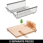 mDesign Large Modern Kitchen Countertop, Sink Dish Drying Rack - Image 7