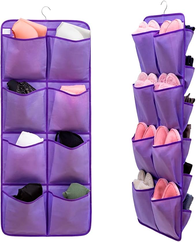 Dual Sided Hanging Closet Organizer Shoe Rack Holder by ANIZER