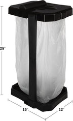 Wakeman Heavy Duty Black Trash Bag Portable Trash Bag Holder Stand - Image 7