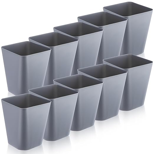 Amyhill 10 Pcs Small Trash Can 2 Gallon Plastic Garbage Can Small Waste Basket by Amyhill