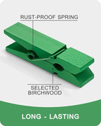 Mini Clothes Pins Wooden Colored Green Small Clothespins - Image 5