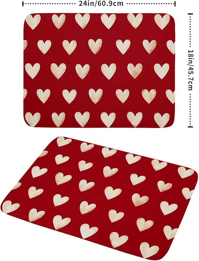 Valentines Day Dish Drying Mat 18 x 24 Inch - Image 2
