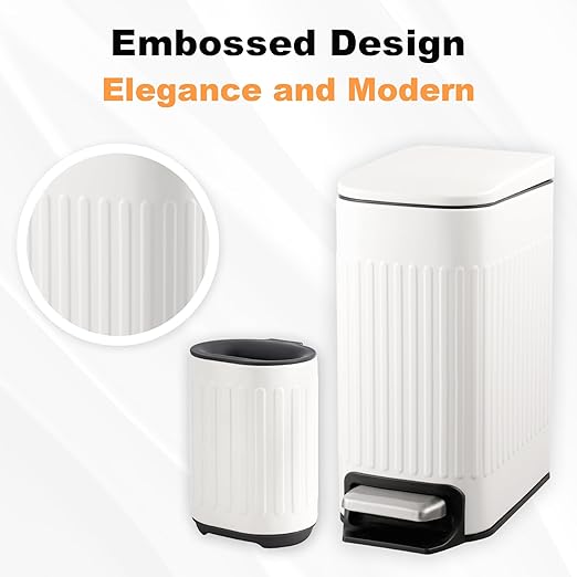 Bathroom Trash Can with Toilet Brush - Image 3