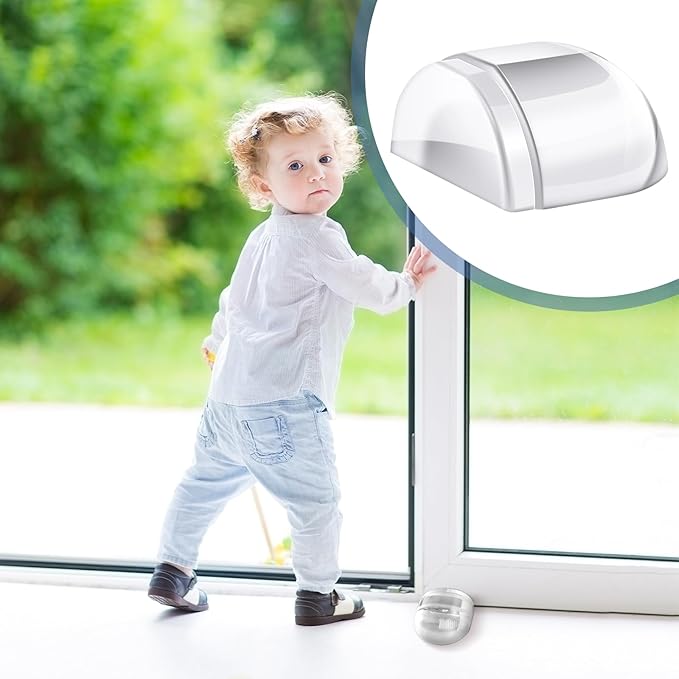 Qunclay 8 Pieces Floor Door Stopper No Drill Shower Door Stopper Self Adhesive - Image 4