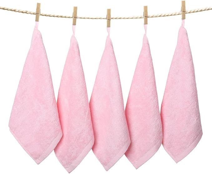 Yoofoss Washcloths Towel Set 10 Pack Baby Rayon Derived from Bamboo Wash Cloth - Image 6