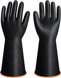 14" XL Size Latex Chemical Resistant Gloves, Reusable Heavy Duty Long Rubber by Nobgum