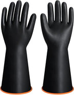 14" XL Size Latex Chemical Resistant Gloves, Reusable Heavy Duty Long Rubber by Nobgum