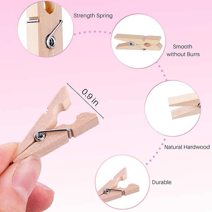 Small Clothes Pin, Mini Clothespins, Small Clothes Pins - Image 3
