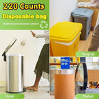 SWIHELP Medium Garbage Bags 8 Gallon /30 Liter Trash Bags Wastebasket Bin - Image 6