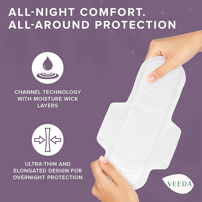 Veeda Natural Cotton Night Pads - Image 3