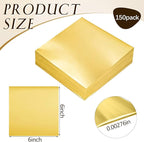 150 Packs Aluminum Metal Crafts DIY Foil 6 Inch x 6 Inch x 0.07 mm Thick - Image 2