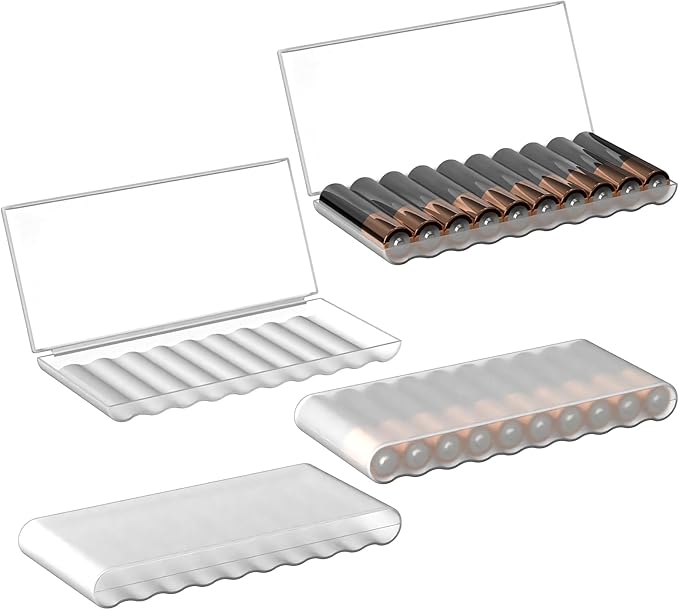 Linkidea 4 Pack Waterproof AAA Battery Organizer Cases, Compact Portable by Linkidea