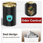 9L/2.4GAL Black Bathroom Trash Can, Garbage cans - Image 3