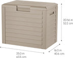 IRIS USA 35-Gallon Outdoor Deck Delivery Storage Box, Lockable & UV-Protected, Weather-Resistant Patio Storage for Cushions, Garden Tools & Packages, Waterproof Resin, Durable & Stylish Design - Beige - Image 3