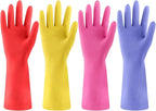 Rubber gloves for dishwashing 4 Pairs, Kitchen gloves for dish cleaning gloves by FCTTD