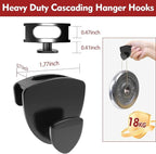 Space Saving Standard Hanger Hooks 100Pcs, Upgrade Heavy Duty Space Saver - Image 3