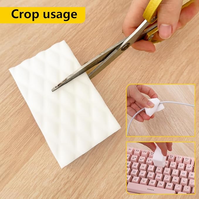 Magic Sponge Erasers, 100 Pack 2X Density Melamine Sponge Foam Pads, Household - Image 5
